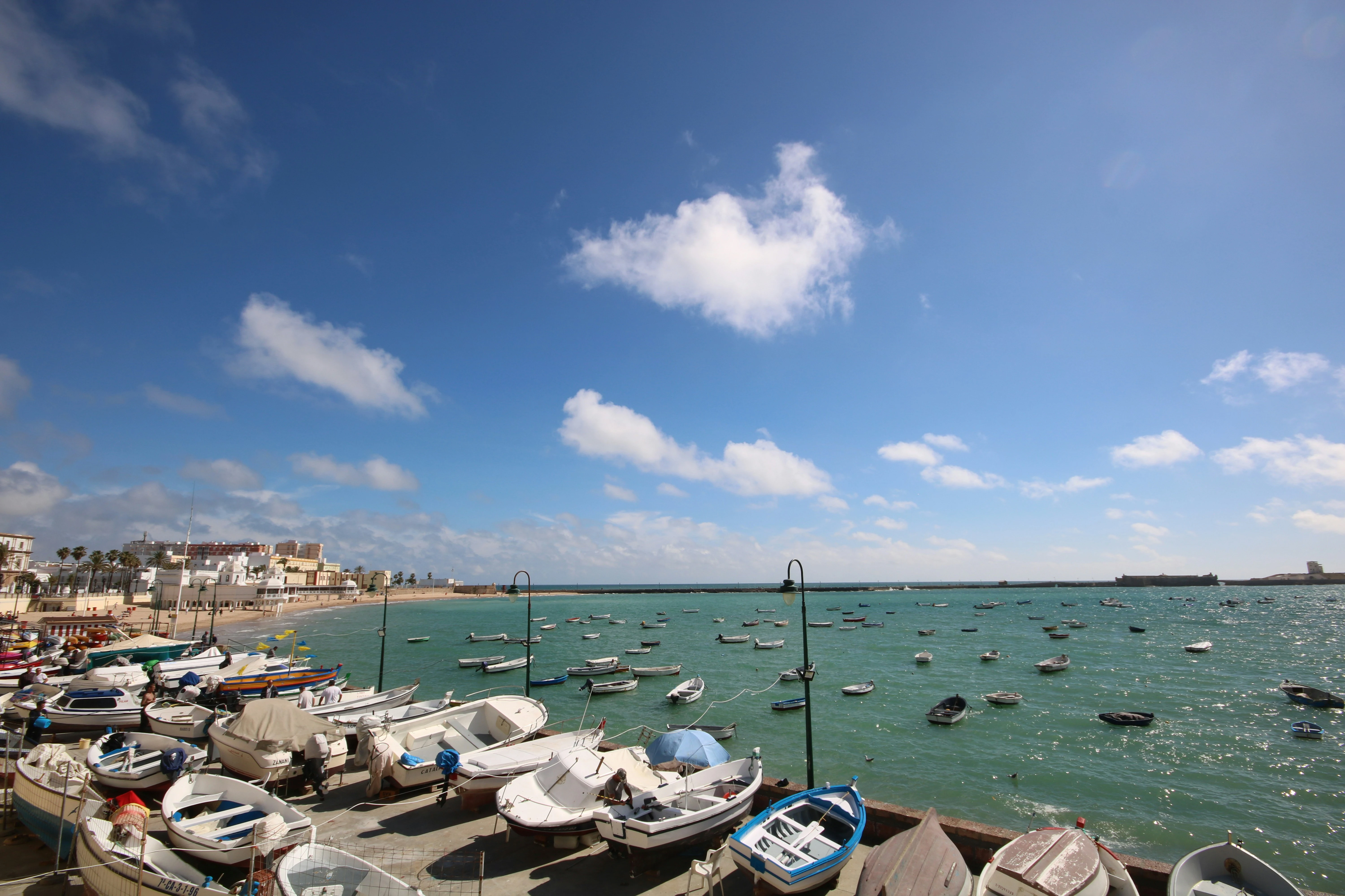 Boats on the beach of La Caleta